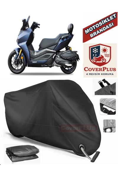 MotoEN Black Lock Compatible Yuki Huracan Tr250T Motor Tarpaulin Motorcycle T...