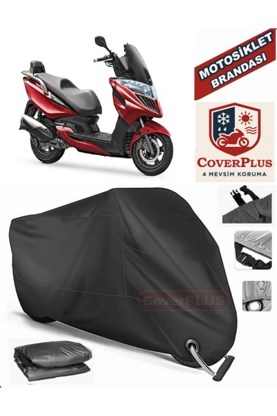 MotoEN Black Lock Compatible Kymco Grand Dink 250I Motor Tarpaulin Motorcycle...