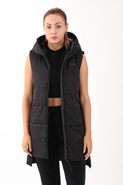 MARATON سترة كومفورت النسائية بغطاء رأس باللون الأسود