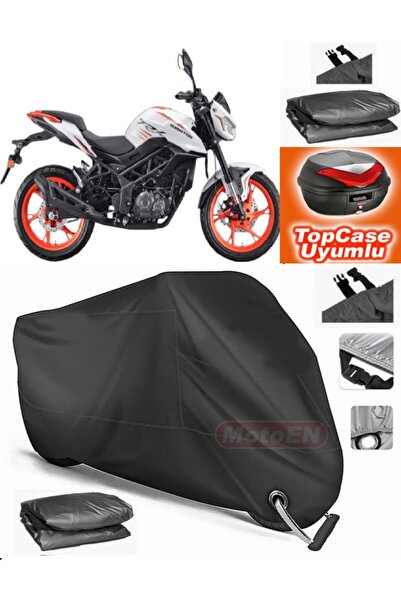 MotoEN Black Lock Compatible Qj Trx12 Tarpaulin Topcase Rear Bag Compatible M...