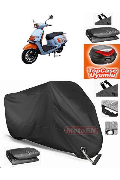 MotoEN قفل أسود متوافق مع Apachi Nova 125 قماش القنب Topcase الخلفي حقيبة متو...
