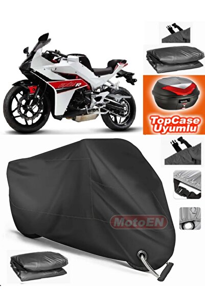 MotoEN قفل أسود متوافق مع Hyosung GD 250 R قماش القنب Topcase الخلفي حقيبة مت...