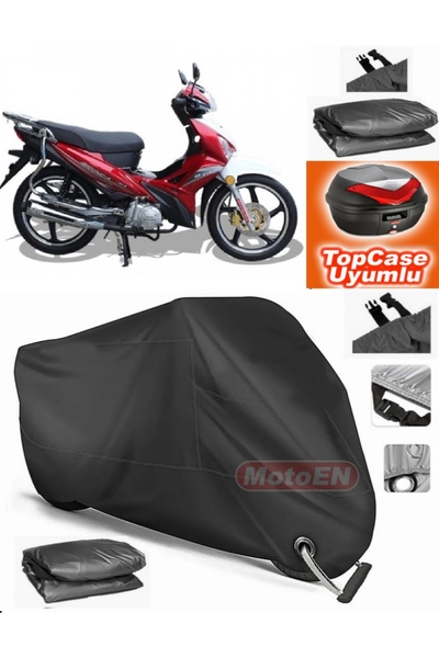 MotoEN قفل أسود متوافق مع Arora AR 100-B من القماش المشمع Topcase الخلفي المت...