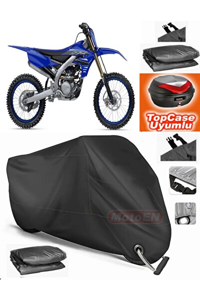 MotoEN Black Lock Compatible Yamaha Wr 250 F Tarpaulin Topcase Rear Bag Compa...