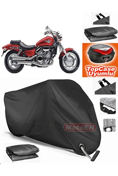 MotoEN قفل أسود متوافق مع Honda VF 750 C Magna Tarpaulin Topcase الخلفية المت...