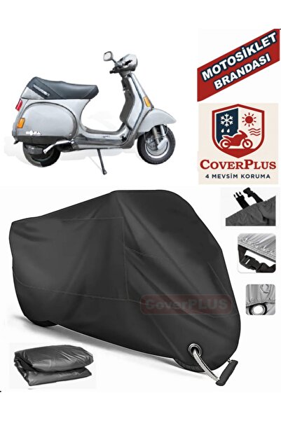 MotoEN قفل أسود متوافق مع فيسبا كوسا 200 موتور قماش القنب دراجة نارية القماش ...