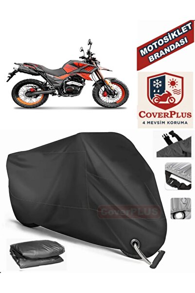 MotoEN قفل أسود متوافق مع Yuki Tekken 125 Motor Tarpaulin دراجة نارية قماش ال...