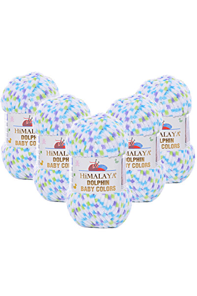 Himalaya دولفين بيبي كولورز حبل مخملي 5 عبوات - 80422 - 100 جرام. 120 طن متري.