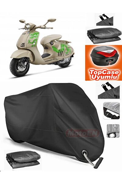 MotoEN قفل أسود متوافق مع Vespa 946 Dragon Tarpaulin Topcase الخلفي المتوافق ...