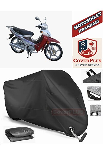 MotoEN Black Lock Compatible Asia as 100-8 Motor Tarpaulin Motorcycle Tarpaul...