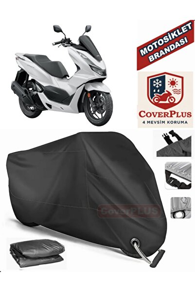 MotoEN Siyah Kilit Uyumlu Honda PCX150 Motor Brandası Motosiklet Branda Örtü ...