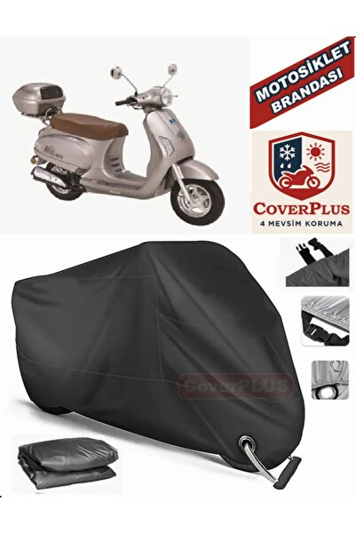 MotoEN Black Lock Compatible Bisan Sardes 125 Motor Tarpaulin Motorcycle Tarp...