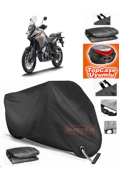 MotoEN قفل أسود متوافق مع KTM 1190 Adventure Tarpaulin Topcase الخلفي المتواف...