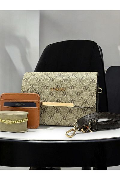 Armine Hand and Arm Bag Shoulder Bag with Card Holder and Bracelet Gift