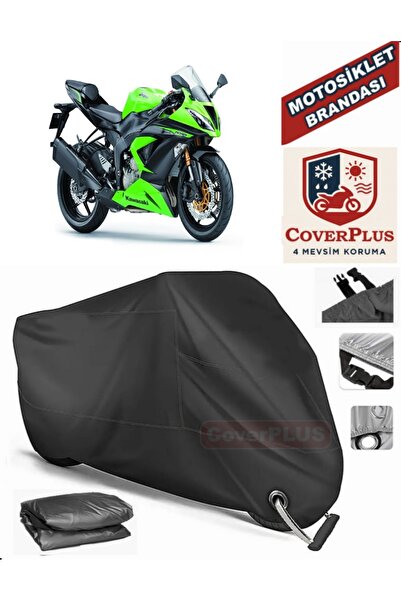 MotoEN قفل أسود متوافق مع Kawasaki Ninja ZX-6R Motor Tarpaulin Motorcycle Tar...