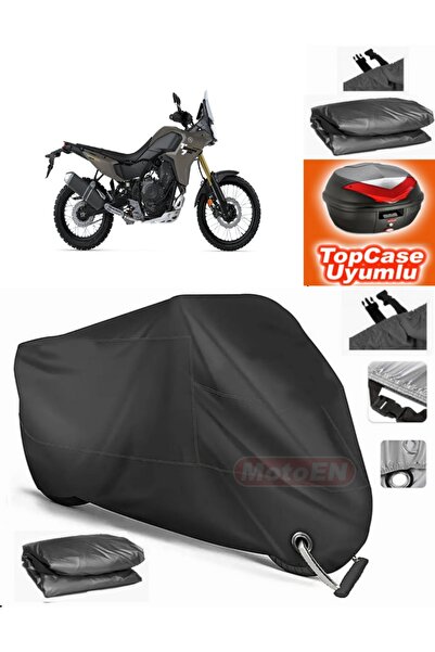 MotoEN Black Lock Compatible Yamaha Tenere 700 Tarpaulin Topcase Rear Bag Com...