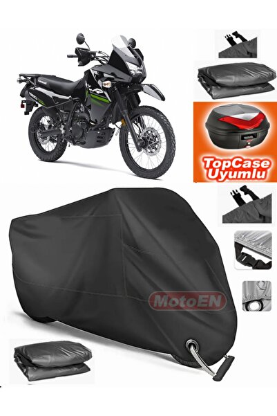 MotoEN قفل أسود متوافق مع Kawasaki KLR 650 قماش القنب Topcase الخلفي حقيبة مت...