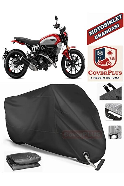 MotoEN Black Lock Compatible Ducati Scrambler Icon Motor Tarpaulin Motorcycle...