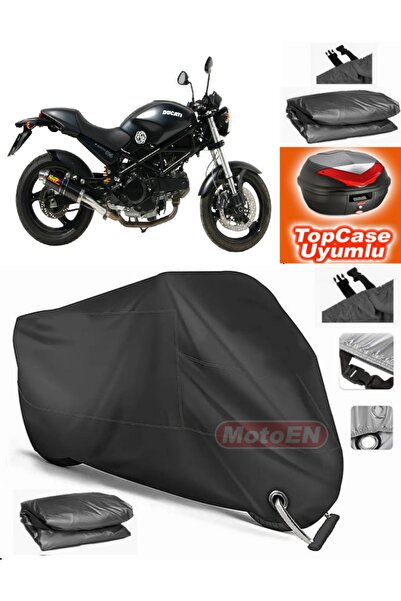 MotoEN Black Lock Compatible Ducati Monster 695 Tarpaulin Topcase Rear Bag Co...