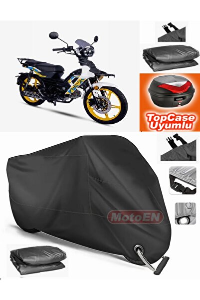 MotoEN قفل أسود متوافق مع خزان Altai 50 من القماش المشمع Topcase الخلفي المتو...