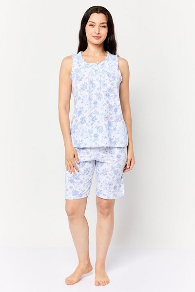 Celestial Dreams Women 2 Pcs Floral Print Top And Short Sleepwear Set, Multicolor