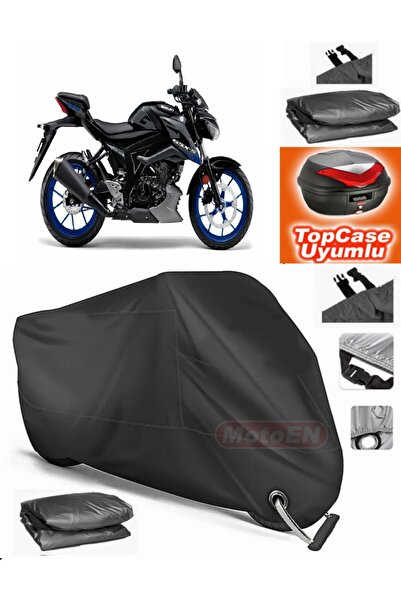 MotoEN قفل أسود متوافق مع سوزوكي GSX-S 125 من القماش المشمع Topcase الخلفي ال...