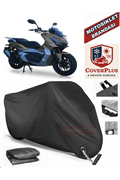 MotoEN Black Lock Compatible Motolux Wow 150 Motor Tarpaulin Motorcycle Tarpa...