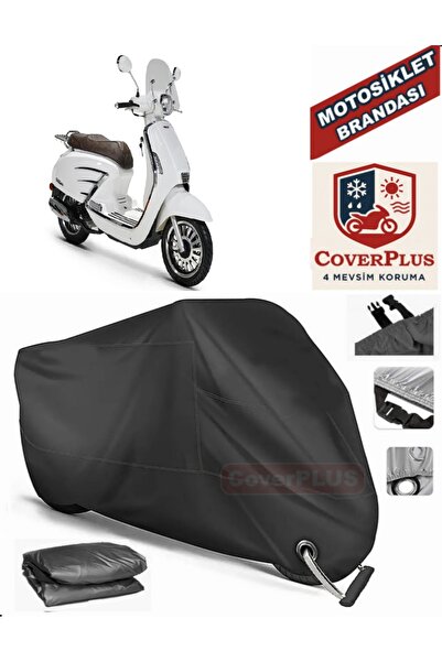 MotoEN Black Lock Compatible Rks Bitter 125 Motor Tarpaulin Motorcycle Tarpau...