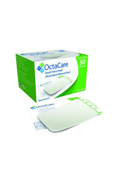 Octacare High Absorbent Wound Pad (800% Absorbent) Hypoallergenic (Single Sterile Package) 5cm X 7.5 cm 10 Pieces