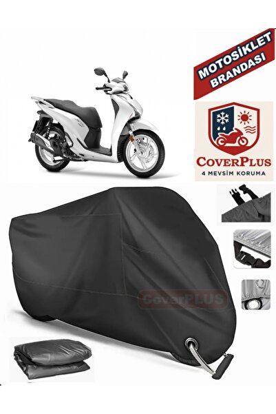 MotoEN Black Lock Compatible Honda Sh 150 Motor Tarpaulin Motorcycle Tarpauli...