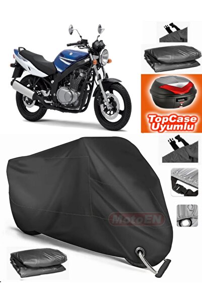 MotoEN قفل أسود متوافق مع سوزوكي GS 500 من القماش المشمع Topcase الخلفي المتو...