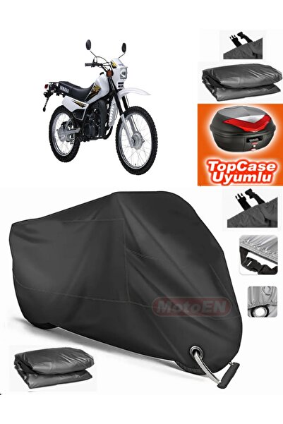MotoEN قفل أسود متوافق مع Yamaha DT 125 قماش القنب Topcase الخلفي المتوافق مع...