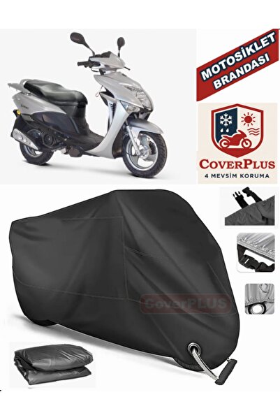 MotoEN Black Lock Compatible Kanuni Trex 150 Motor Tarpaulin Motorcycle Tarpa...