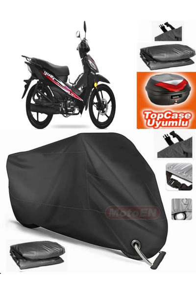 MotoEN Black Lock Compatible Yuki Attact 100 Tarpaulin Topcase Backpack Compa...