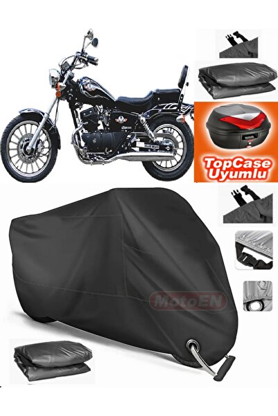 MotoEN Black Lock Compatible Regal Raptor Dd 250E-9 Tarpaulin Topcase Rear Ba...