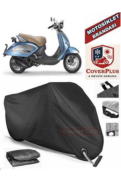 MotoEN قفل أسود متوافق مع Aprilia Mojito 125 مخصص لغطاء من القماش المشمع للدر...