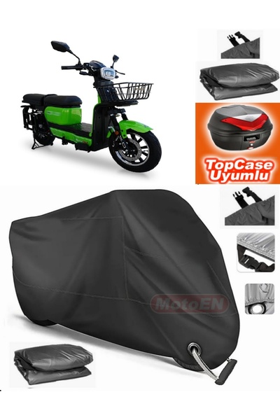 MotoEN Black Lock Compatible Motolux Pitton 50 Tarpaulin Topcase Rear Bag Com...