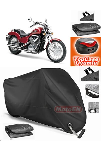 MotoEN Black Lock Compatible Honda Vt 600 Shadow Tarpaulin Topcase Rear Bag C...