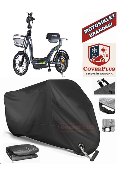 MotoEN Black Lock Compatible Volta Vsm Motor Tarpaulin Motorcycle Tarpaulin C...