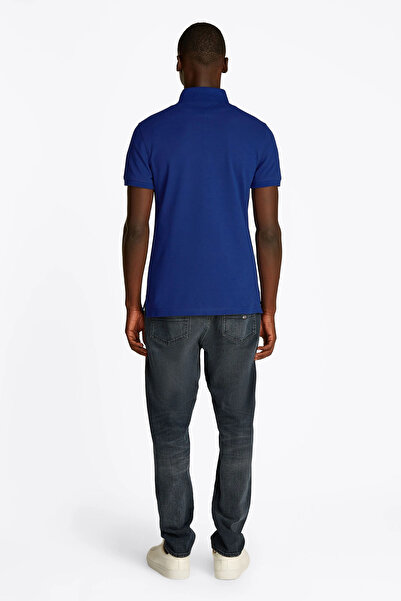 Tommy Hilfiger Men's Cotton Polo Neck Button Closure Short Sleeve Navy Blue2 Polo Neck T-Shirt Mw0Mw17771-D03