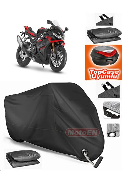 MotoEN قفل أسود متوافق مع Aprilia RSV4 Factory Tarpaulin Topcase الخلفي المتو...
