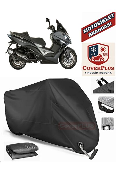 MotoEN Black Lock Compatible Kymco Xciting 400I Motor Tarpaulin Motorcycle Ta...