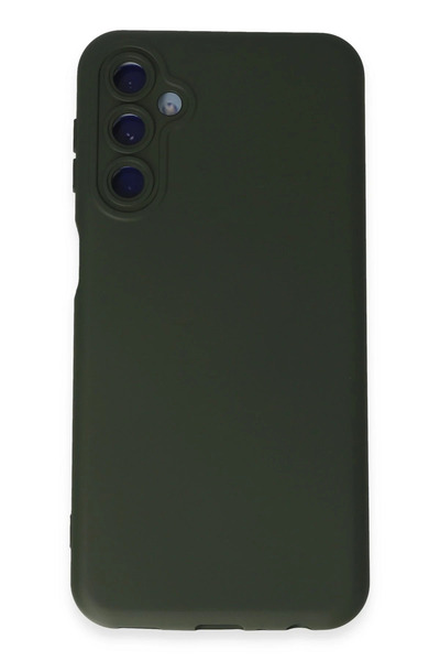 New Face جراب لهاتف Galaxy M14 5G مصنوع من السيليكون المخملي الداخلي - أخضر د...