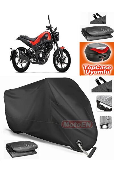 MotoEN Black Lock Compatible Benelli Leoncino 250 Tarpaulin Topcase Rear Bag ...