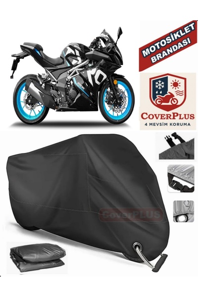 MotoEN Black Lock Compatible Yuki Yk250 Motor Tarpaulin Motorcycle Tarpaulin ...