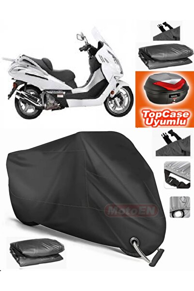 MotoEN Black Lock Compatible Mondial 250 Jet Max Tarpaulin Topcase Rear Bag C...