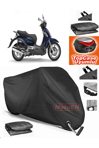 MotoEN قفل أسود متوافق مع Aprilia Scarabeo 500 قماش القنب Topcase الخلفي حقيب...