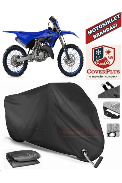 MotoEN Black Lock Compatible Yamaha Yz 125 Motor Tarpaulin Motorcycle Tarpaul...