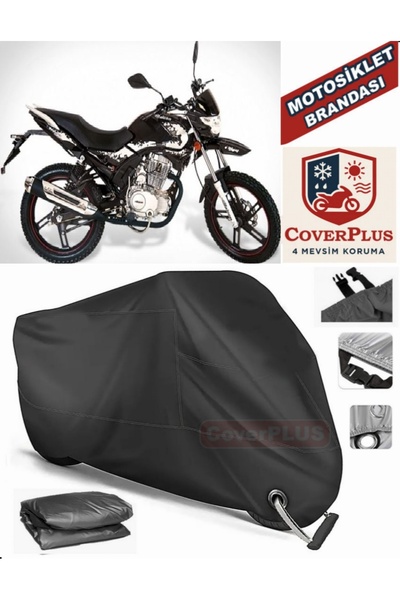MotoEN Black Lock Compatible Falcon Wolf 180 Motor Tarpaulin Motorcycle Tarpa...