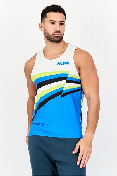 hoka Men Sportswear Fit Sleeveless Running Vest, Multicolor
